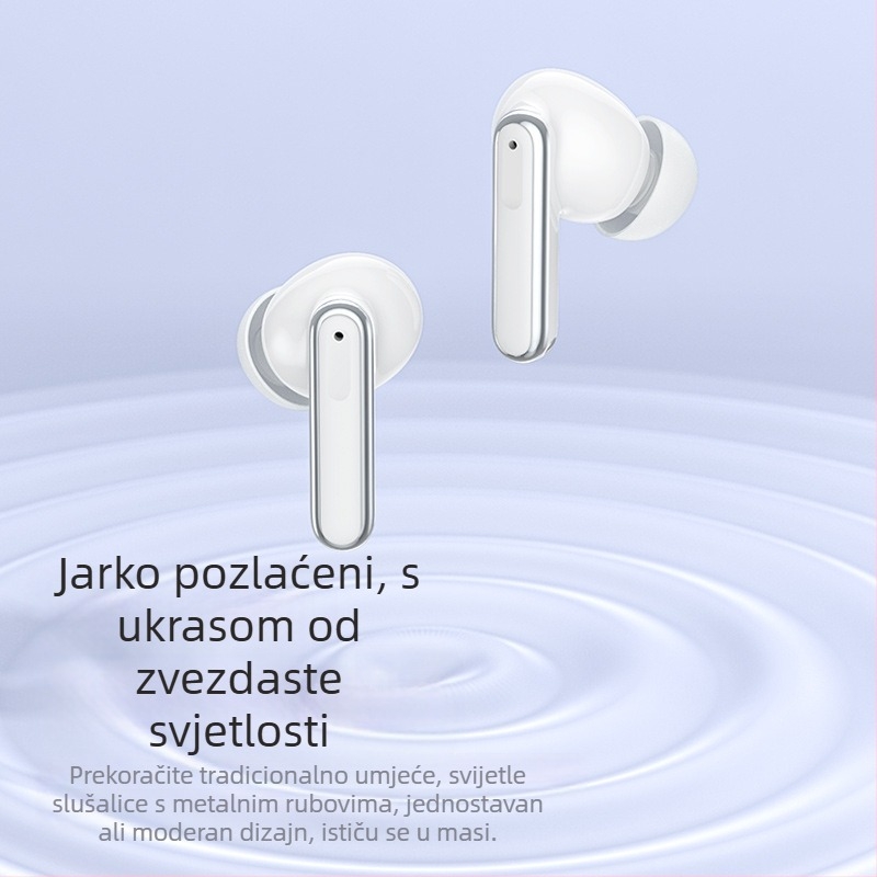 Prave bežične Bluetooth slušalice s ANC/ENC blokiranjem šuma, digitalni zaslon, Bluetooth 5.3, domet 10 m, IPX4 vodootporne