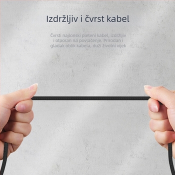 Pleteni USB-A-USB-A kabel za prijenos podataka, dvostruki kraj, dužina 1-2 m, USB 2.0, brzo punjenje