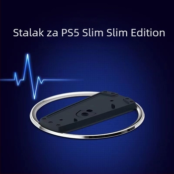 PS5 Slim Vertikalni Stalak s Bazom, ABS Materijal, Direktna Ugradnja