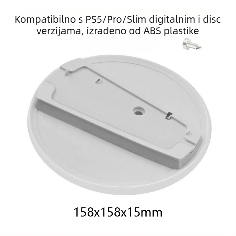 PS5 Slim Vertikalni Stalak s Bazom, ABS Materijal, Direktna Ugradnja