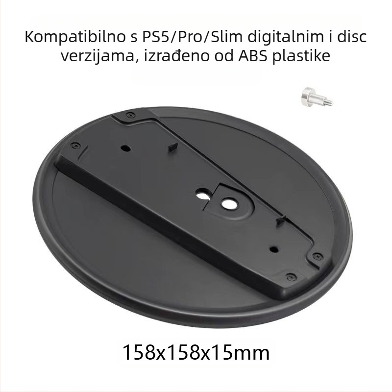 PS5 Slim Vertikalni Stalak s Bazom, ABS Materijal, Direktna Ugradnja