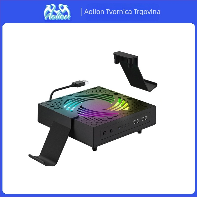 Ventilator za hlađenje Xbox Series X s RGB osvjetljenjem, dizajn otporan na prašinu, napajanje preko USB-a, automatsko podešavanje protoka zraka i montažni kuk.
