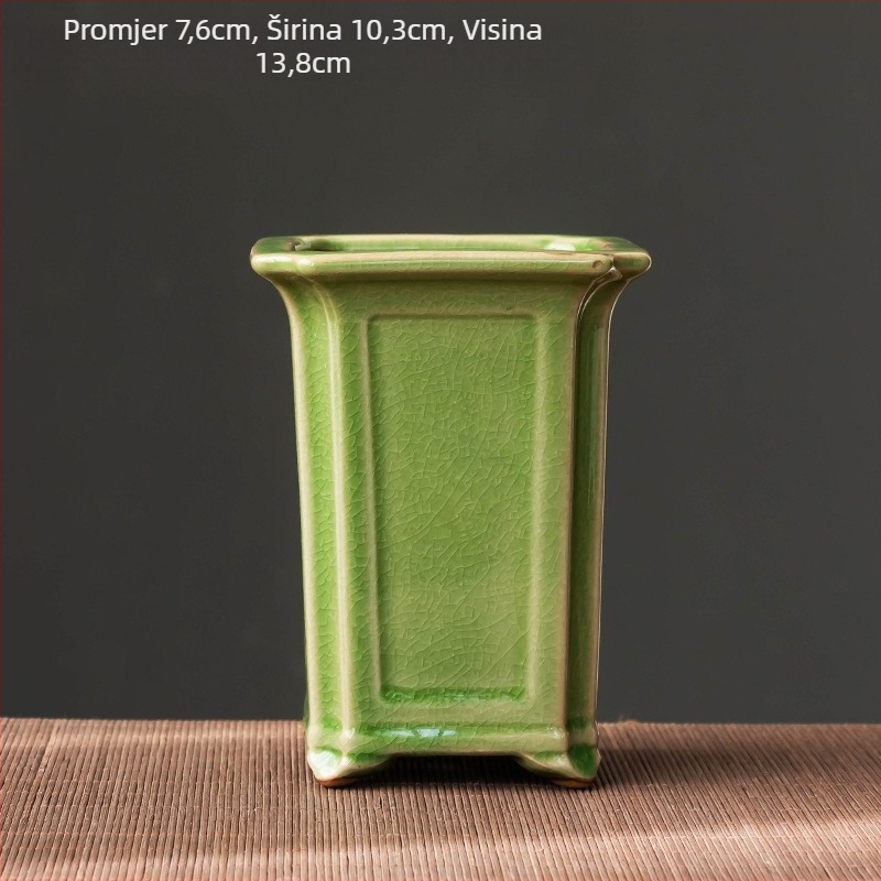 Keramička saksija za stolne bonsaje, orhideje i zelene biljke, klasičan stil, izdržljiva