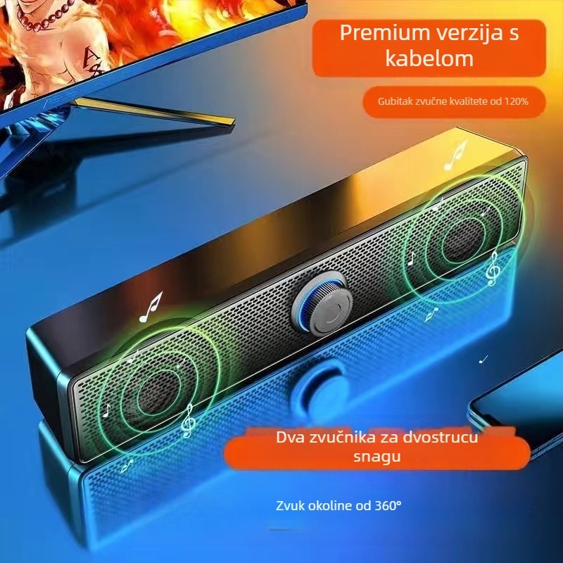 Računalni zvučnici s Bluetoothom, USB ulaz, 2.0 stereo, 6W izlaz, 5V napajanje