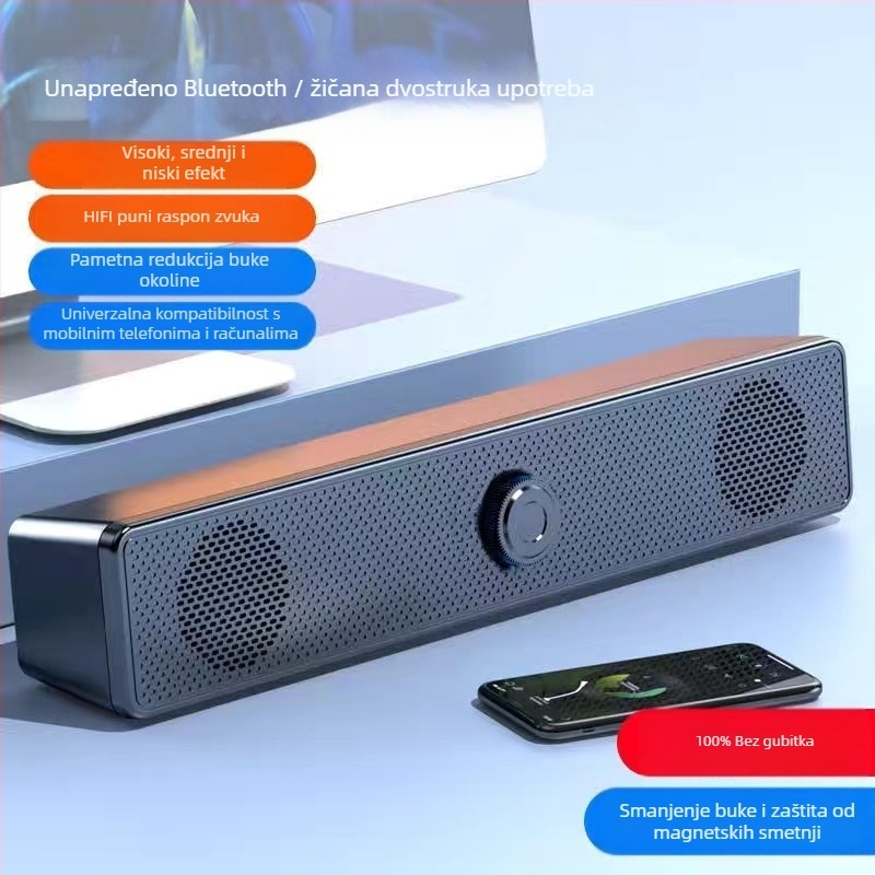 Računalni zvučnici s Bluetoothom, USB ulaz, 2.0 stereo, 6W izlaz, 5V napajanje