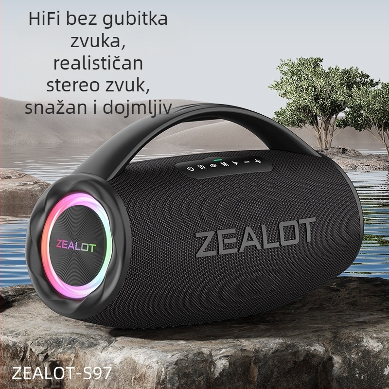 ZEALOT Fanatic S97 80W Bluetooth 5.2 prenosivi vanjski zvučnik s 4 zvučnika i ugrađenom baterijom 6000mAh IPX6