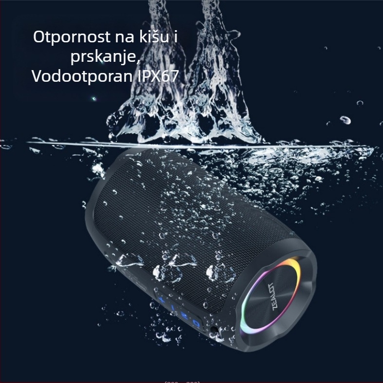 Fanatic S49 Bluetooth zvučnik – vanjski, vodootporan IPX7, 20W, 20Hz-20kHz, SNR ≥85dB, integrirana baterija 2000-4000mAh