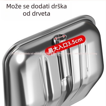 Snježna lopata od nehrđajućeg čelika s drvenom ručkom, model XC