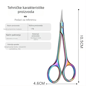 Nerđajuće čelične škarice za uklanjanje mrtve kože, prijenosne, za opću upotrebu