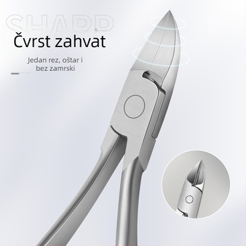 Set alata za nokte od nehrđajućeg čelika – prijenosni alat za manikuru i pedikuru s klještima za utore nokta, višestruke pinze, alat za uklanjanje mrtvih stanica kože i dermabrazija