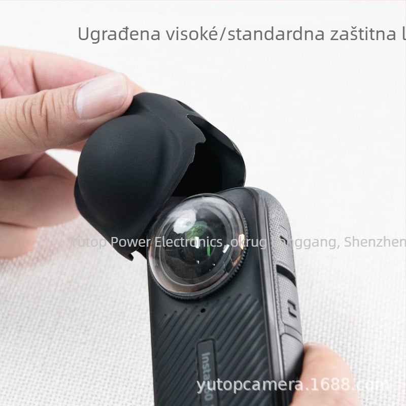 Insta360 X4 silikonni poklopac za objektiv s okvirom – zaštita objektiva, kompatibilan s Insta360 X4