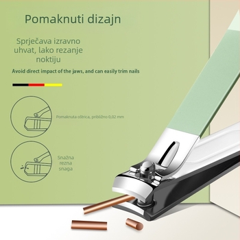 16-dijelni sklopivi set za nokte s prijenosnom futrolom, alati za manikuru i pedikuru od karbonske čelika