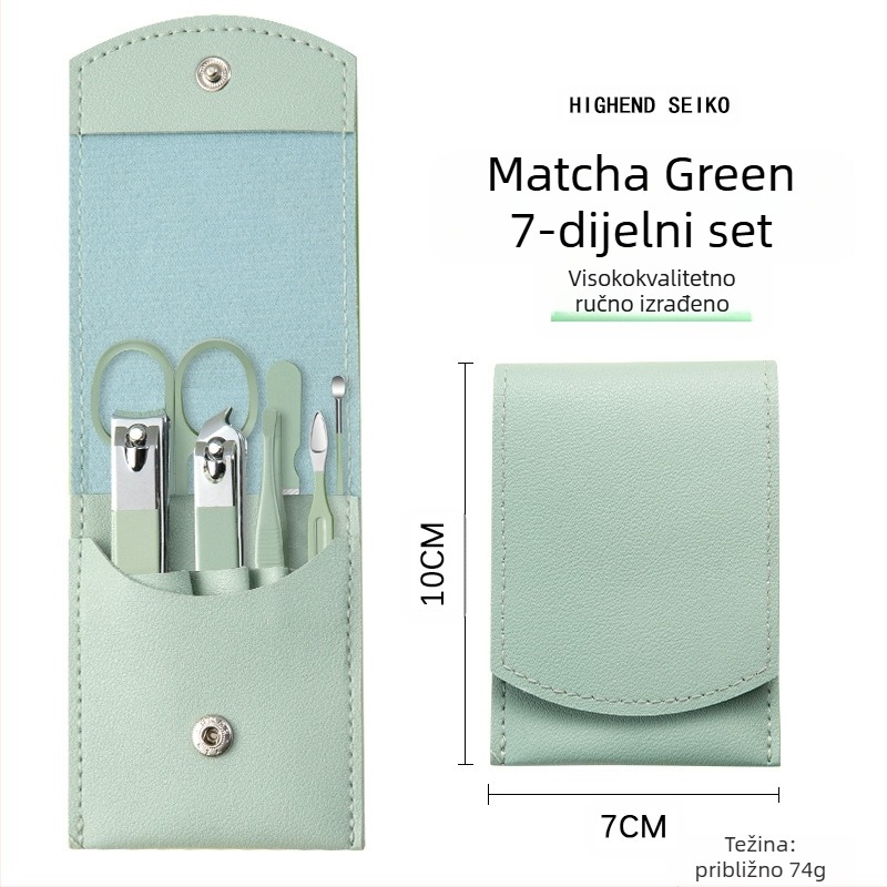 16-dijelni sklopivi set za nokte s prijenosnom futrolom, alati za manikuru i pedikuru od karbonske čelika