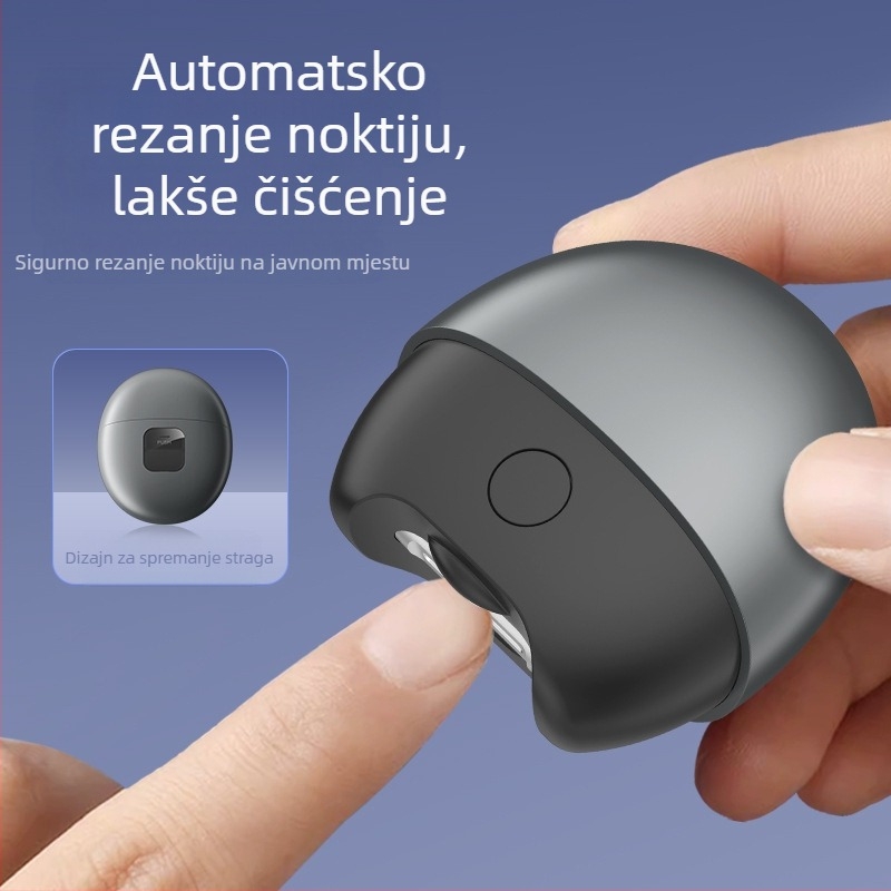 SENIE električni kliješta za nokte – prijenosni uređaj za njegu noktiju s anti-zagriz mehanizmom, za starije i bebe, plastika + nehrđajući čelik