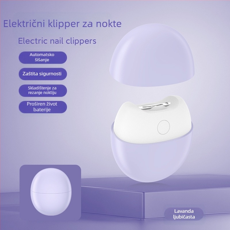 SENIE električni kliješta za nokte – prijenosni uređaj za njegu noktiju s anti-zagriz mehanizmom, za starije i bebe, plastika + nehrđajući čelik