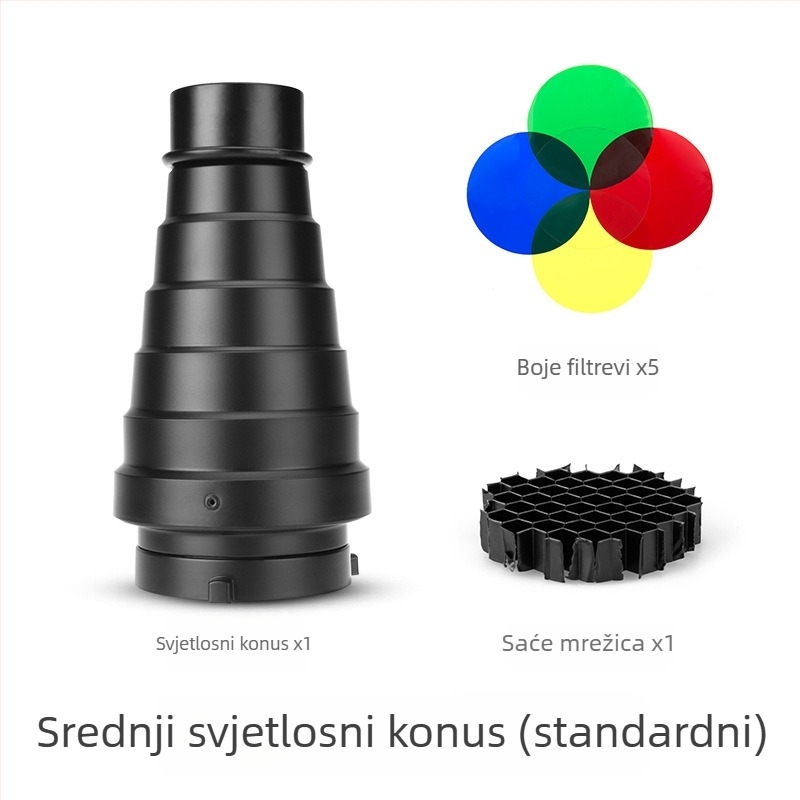 Beam Light Tube za fotografijsku bljeskalicu - aluminijska legura, univerzalna kompatibilnost, Model: Beam Light Tube, Težina 0,21 kg