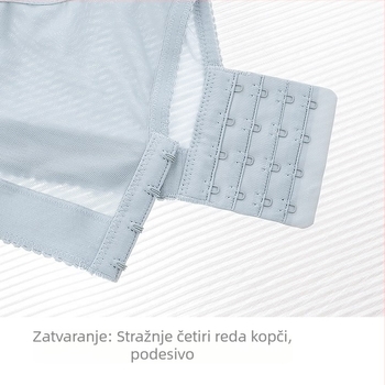 Čipkasti grudnjak, tradicionalni stil, najlon materijal, ultratanke čašice, puna košarica, čvrste dvostruke naramenice, stražnje kopče s četiri reda