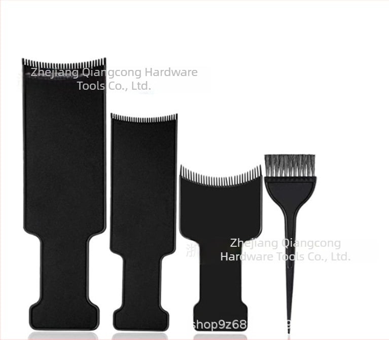 Set za bojanje kose s plosatim i thinning nožnicama (30 zuba), ploča za bojanje, četkica, rukavice, ušne zaštite i šal; zubi 30, razrjeđivanje 25-30, težina 350 g