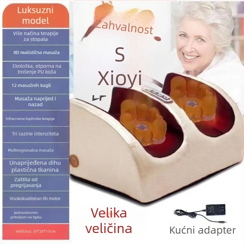 Tree rex poluomotani masažer za stopala – električno gniječenje, topla kompresija, tajmer, upravljanje gumbom