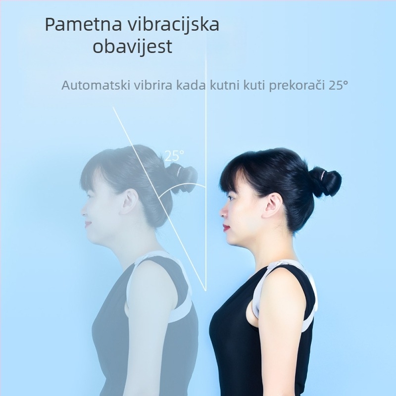 Nevidljivi korektor držanja tijela sa pametnim vibracijskim podsjetnikom za odrasle i studente, Wochuan W-102Z, CE/ROHS