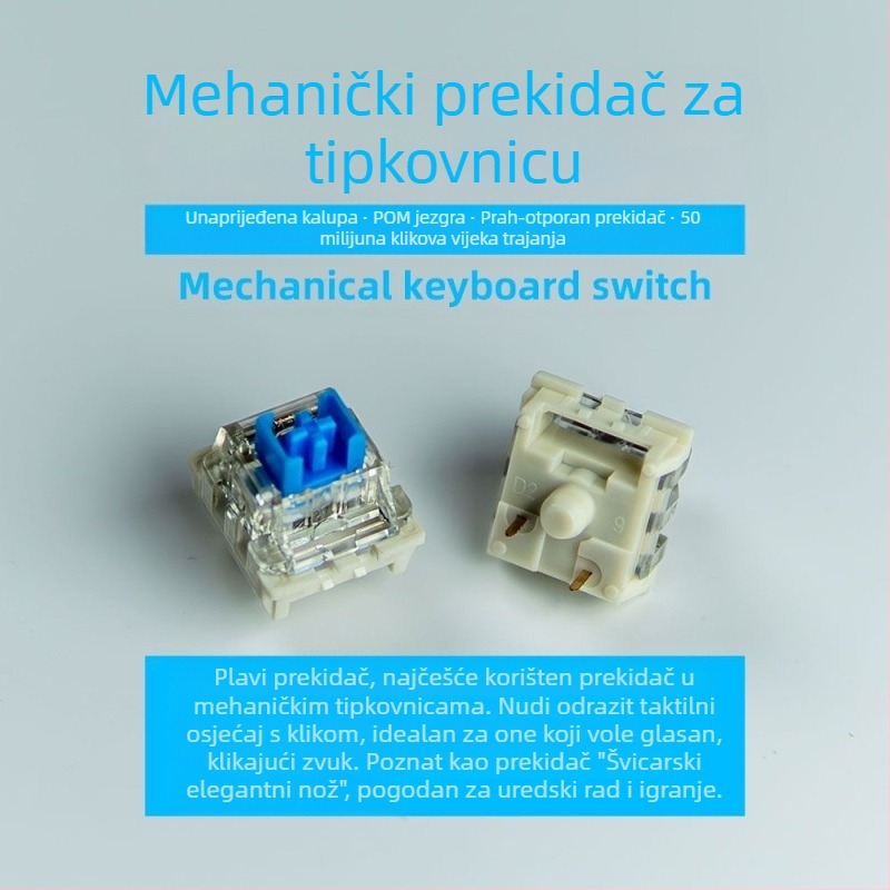 ITLY kućište mehaničkog prekidača tipkovnice — prekidač osi (model), žično povezivanje, izdanje 2024