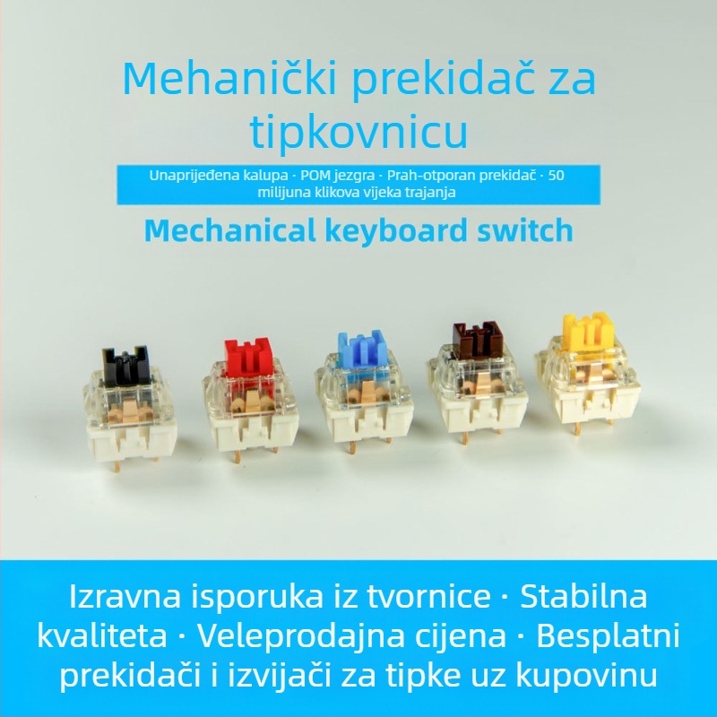 ITLY kućište mehaničkog prekidača tipkovnice — prekidač osi (model), žično povezivanje, izdanje 2024