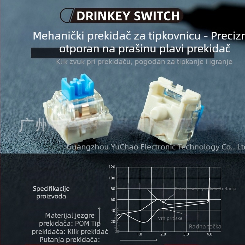 Mehanički prekidač tipkovnice – brz linearni prekidač, RGB pozadinsko osvjetljenje, žično povezivanje, univerzalna kompatibilnost (brz linearni prekidač, RGB pozadinsko osvjetljenje, žično povezivanje, univerzalna kompatibilnost)