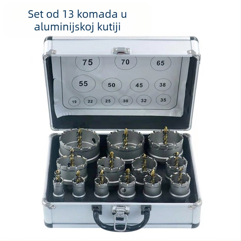 Huiyue bušilica za otvaranje rupa od nehrđajućeg čelika, za metalne ploče, proširenje rupa, kompatibilna s električnim bušilom