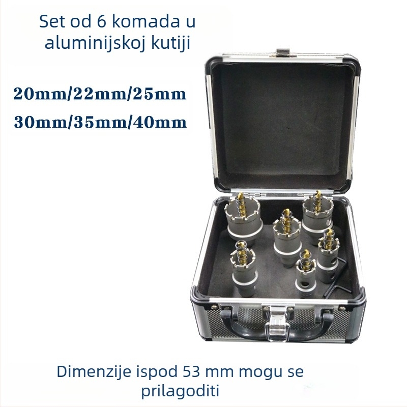 Huiyue bušilica za otvaranje rupa od nehrđajućeg čelika, za metalne ploče, proširenje rupa, kompatibilna s električnim bušilom