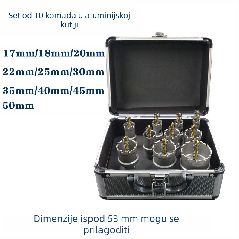 Huiyue bušilica za otvaranje rupa od nehrđajućeg čelika, za metalne ploče, proširenje rupa, kompatibilna s električnim bušilom