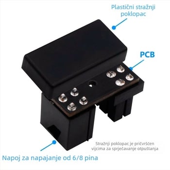 GPU napajanje spoj s 180° savijanjem ATX 6PIN/8PIN, Moonlight model, ABS materijal, protuklizni dizajn