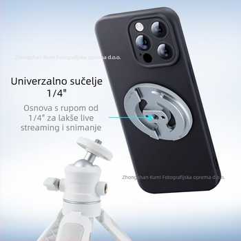 Magnetski držač za telefon s prstenom od legure, univerzalni, kompatibilan s iPhone 16/15