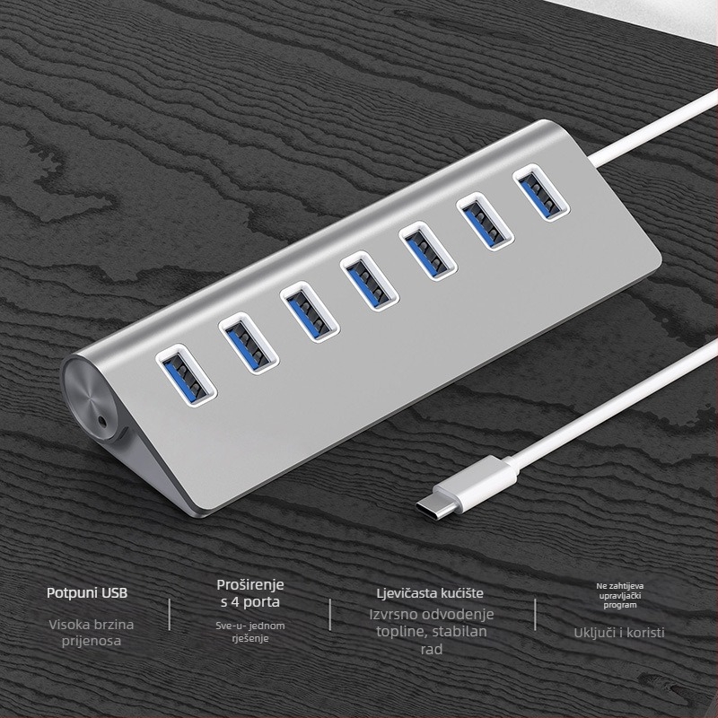 7-portni USB 3.0 hub s DC napajanjem | USB 3.0 sučelje | brzina prijenosa 5 Gbps | 30 cm kabel