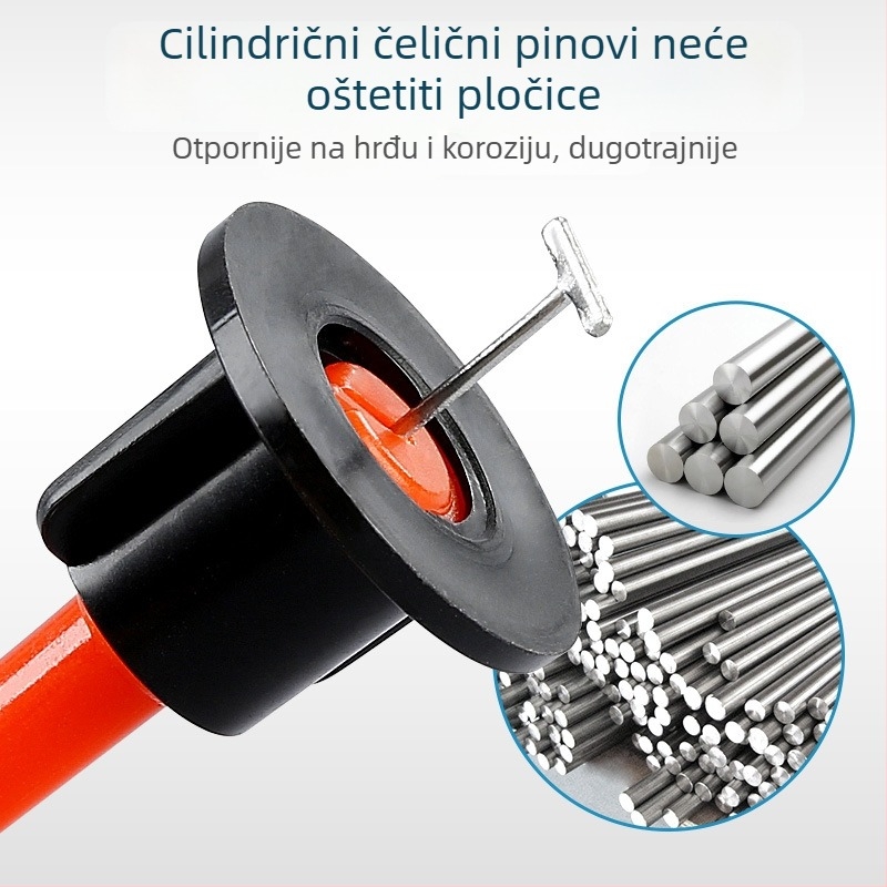 Niveler za pločice, T-typa, plastični klip, alat za pozicioniranje za postavljanje pločica na pod i zid — Chuanxing