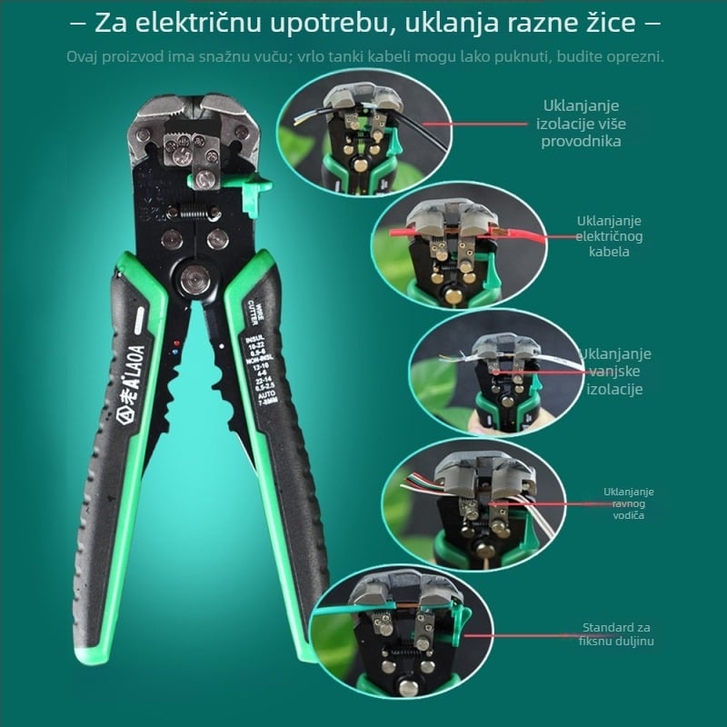 Old A Višenamjenski automatski odvijač za izoliranje žica, alat za električare, model LA815138, težina 0,35 kg