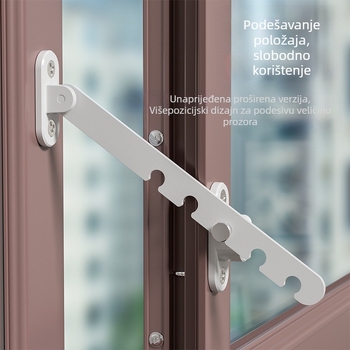 Jiasibei ograničivač za vrata i prozore od karbonskog čelika sa sigurnosnom bravom – FT903/FT904, otporan na vjetar