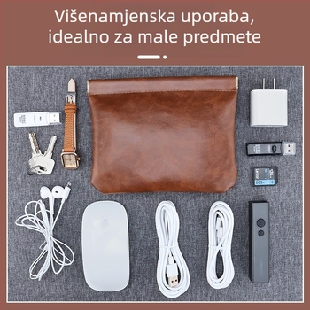 PU kožna kubična torbica za pohranu – višefunkcionalna kozmetička i torbica za dodatke, lagani luksuz stil, brend Zhan Jie