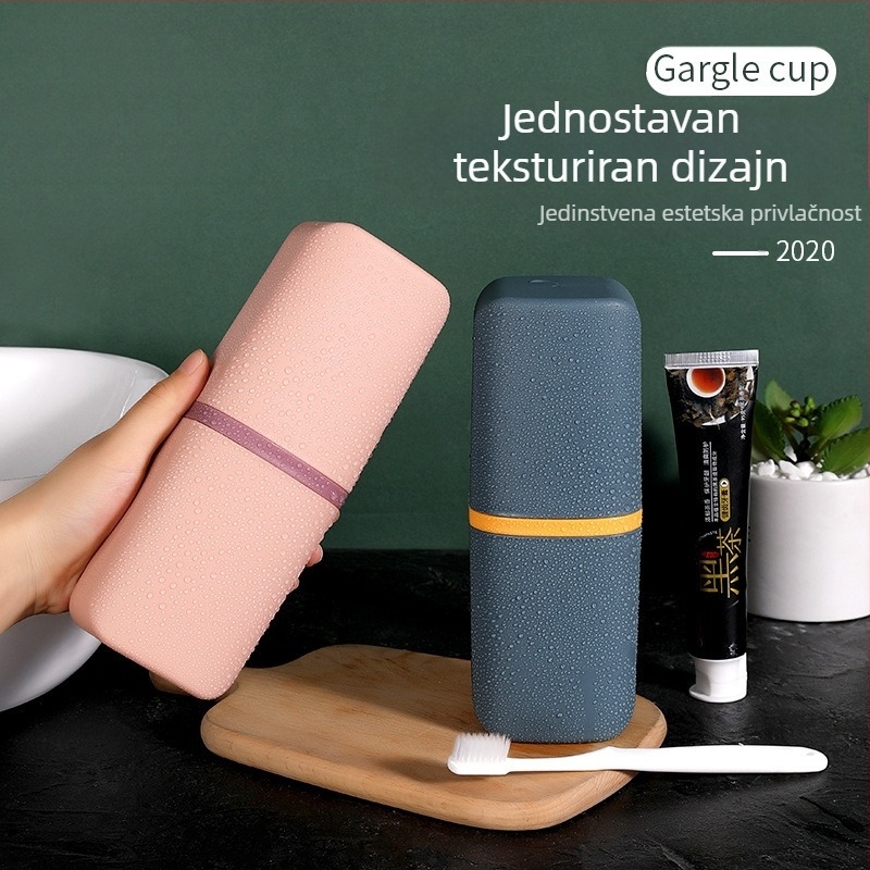 Putni plastični držač četkica za zube s prostorom za električnu četkicu, otisnutim logom i opcijom prilagodbe