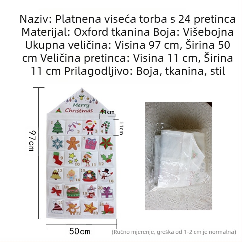 Nordijski božićni viseći organizer za skladištenje – kubična zidna torba od Oxford platna, za dječju sobu, dnevni boravak, spavaću sobu i ured