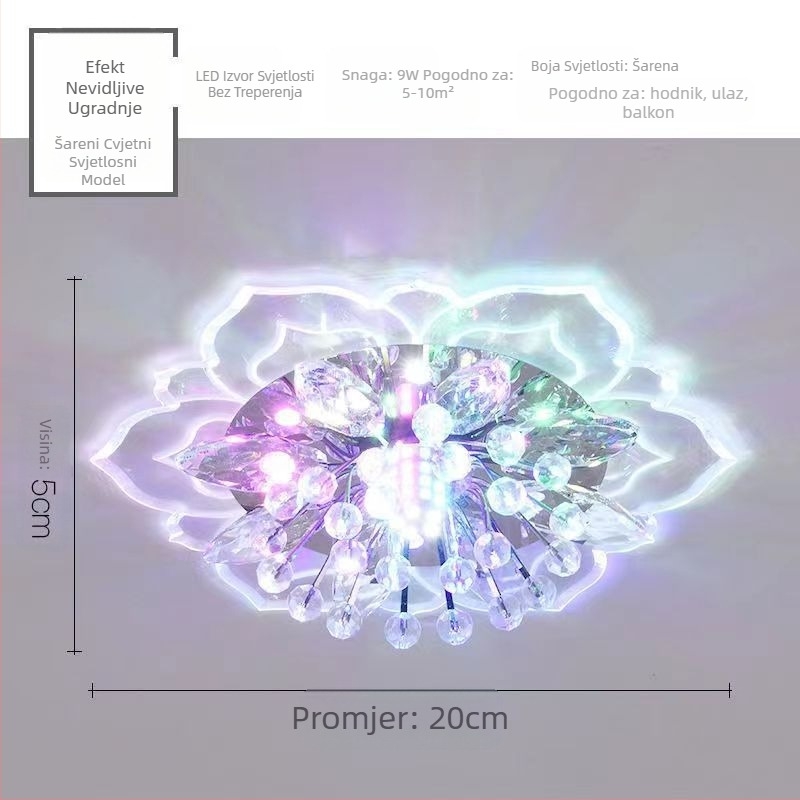 Tavanska LED svjetiljka – moderni minimalistički stil, 220V, rasvjeta 3–5 m²