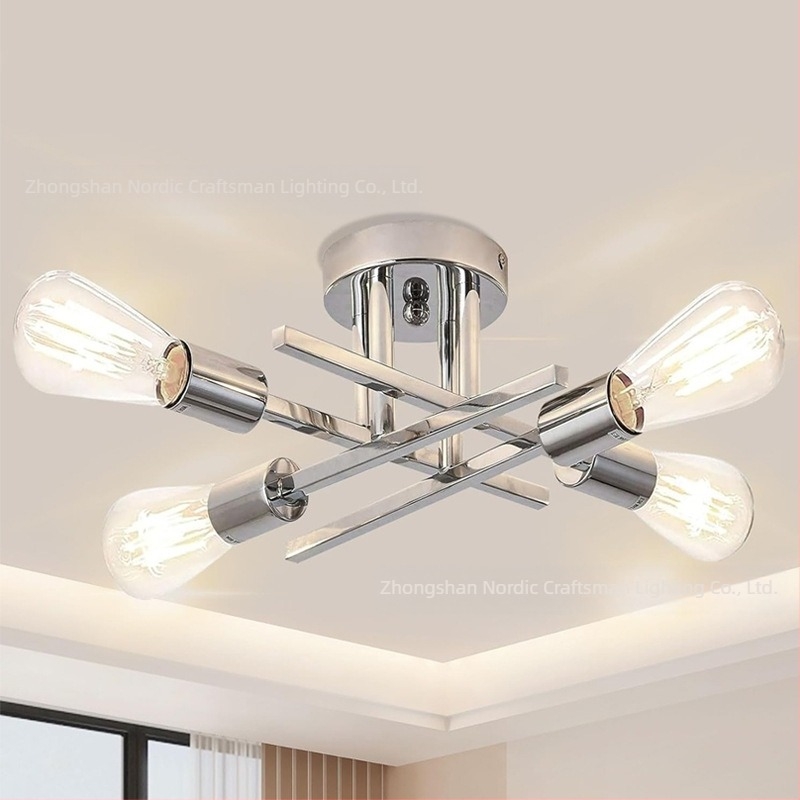 Željezni viseći luster, višeramenski, LED rasvjeta, 220V, model N-00363