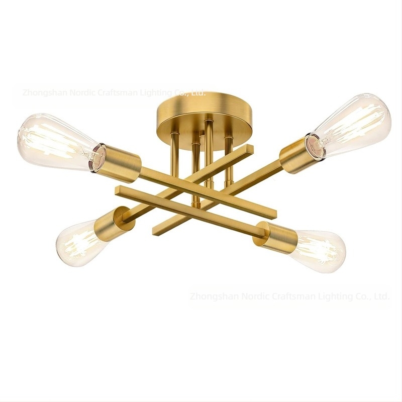 Željezni viseći luster, višeramenski, LED rasvjeta, 220V, model N-00363