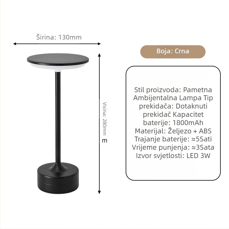 Stolna lampa s USB punjenjem, kreativni stil, ukras, noćna svjetiljka, ambijentalno svjetlo — Marka: Yuelin Lighting Co., Ltd