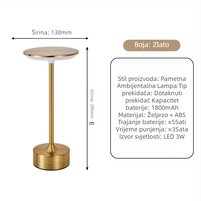 Stolna lampa s USB punjenjem, kreativni stil, ukras, noćna svjetiljka, ambijentalno svjetlo — Marka: Yuelin Lighting Co., Ltd