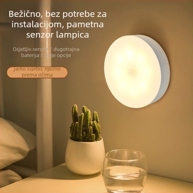 Noćna lampica s senzorom pokreta, s ugrađenom baterijom, induktivni prekidač, napon ≤36V, PC sjenilo