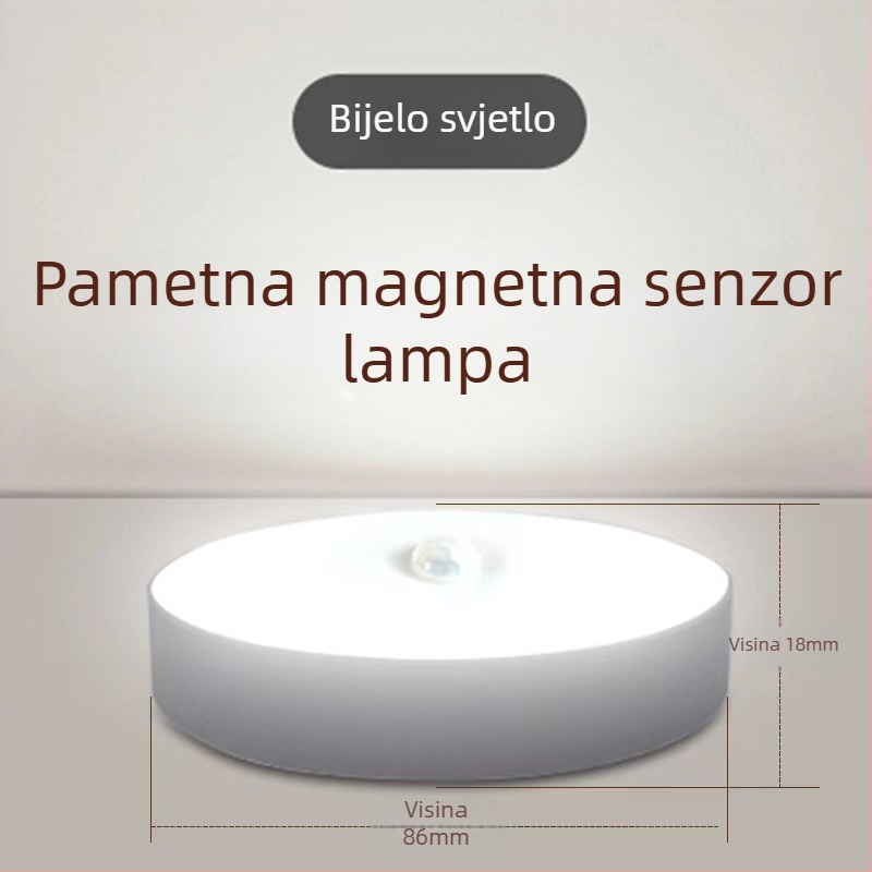 Noćna lampica s senzorom pokreta, s ugrađenom baterijom, induktivni prekidač, napon ≤36V, PC sjenilo