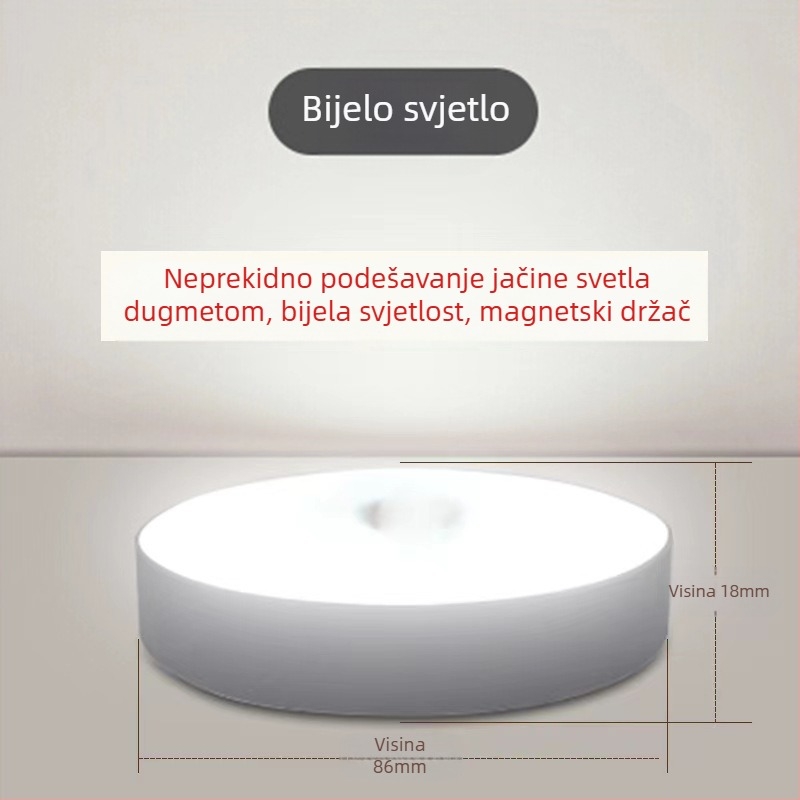 Noćna lampica s senzorom pokreta, s ugrađenom baterijom, induktivni prekidač, napon ≤36V, PC sjenilo