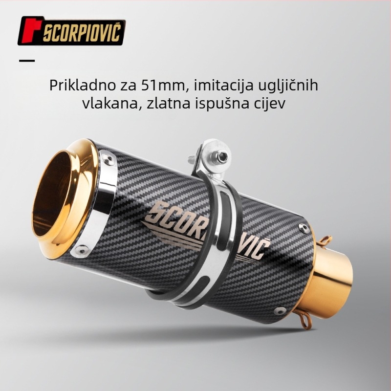 Ispušni lonac za motocikl, nehrđajući čelik, otporan na visoke temperature, za svakodnevna putovanja (Nehrđajući čelik; Otporan na visoke temperature; Za svakodnevna putovanja)