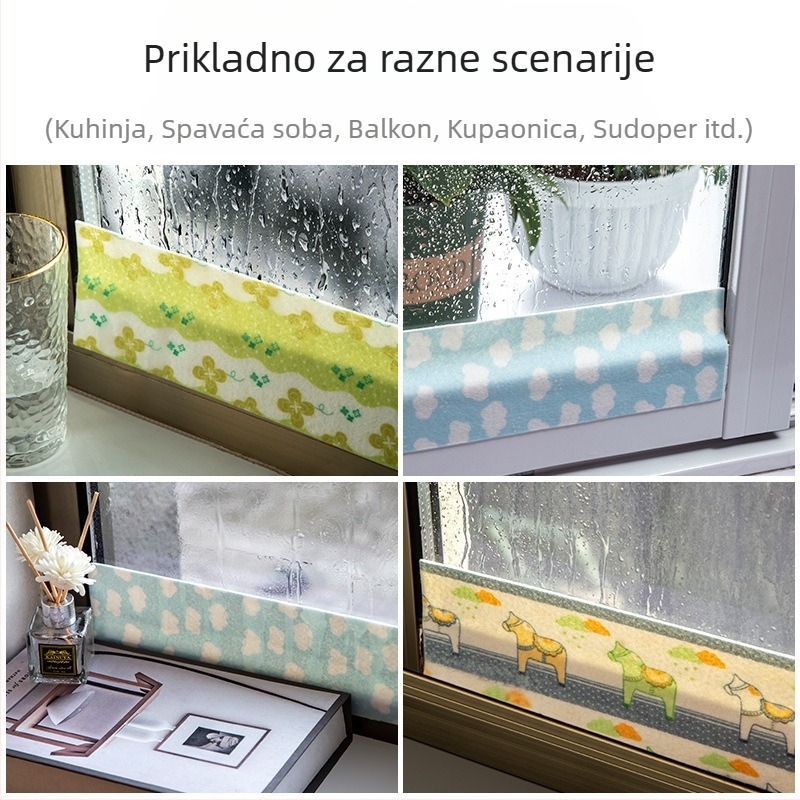 Zidna naljepnica – vodootporna, antistatična, s biljnim uzorkom, PVC + netkano vlakno, 1 komad, za kuhinju i kupaonicu