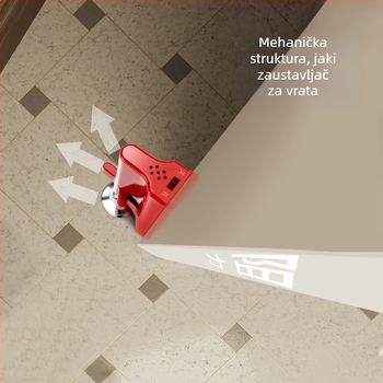 Otpornik za vrata MD-BJ01H s ručnim upravljanjem, podna montaža, aluminijska legura, alarm protiv krađe i sudara